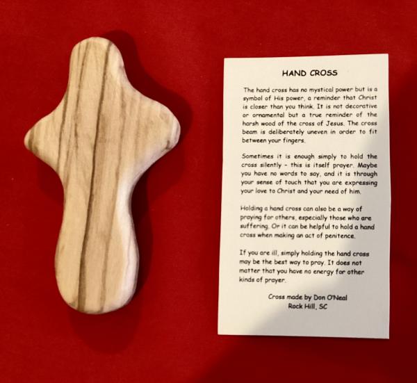 Small Olive Wood Hand Cross