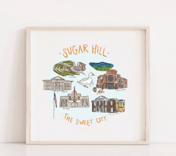 Sugar Hill Map Print picture