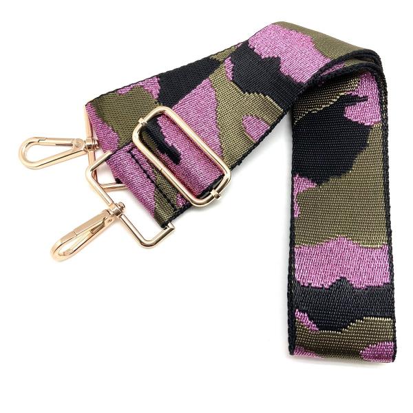 Camo in Canvas Green & Metallic Pink