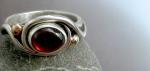 Garnet Double Curl Ring