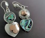 Asymmetrical Abalone Earrings