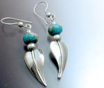 Leaf & Blue Jasper Earrings