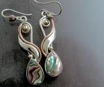 Tear drop abalone Earrings.