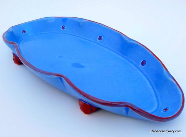 Periwinkle Blue 9 Inch Tray with feet picture