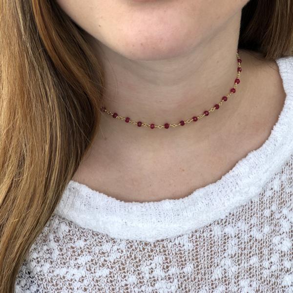 gold ruby choker