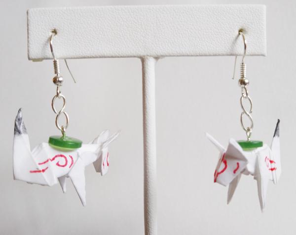 Origami Amaterasu earrings picture