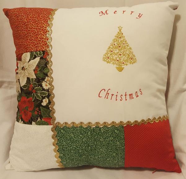 Festive Decorative Christmas Tree Pillow - 18" x 18" Pillow Insert Included