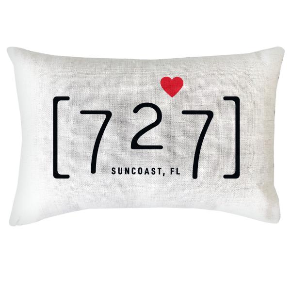 727 Suncoast Florida Area Code Pillow Cover | Throw Pillow Polyester Linen picture