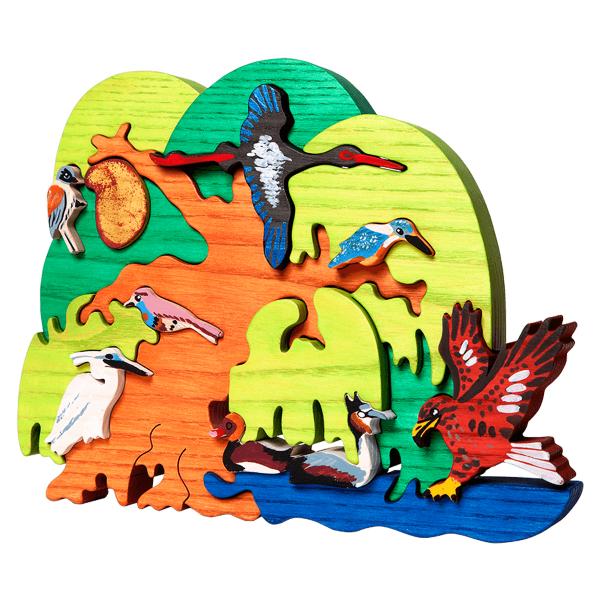 European Waterfront Bird Tree Puzzle picture