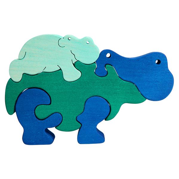 Hippo Family Puzzle Mint picture