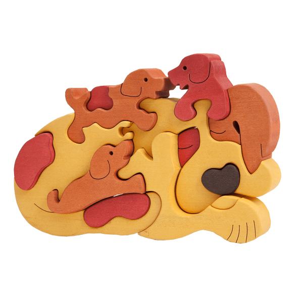 Dog Family Puzzle Gold picture