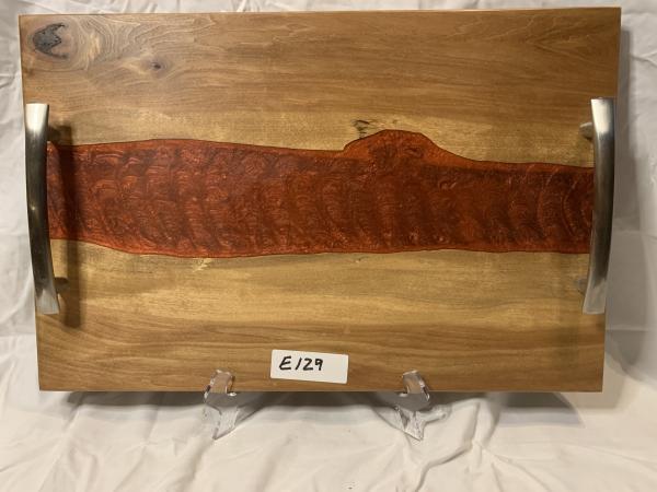 Epoxy River Cheeseboard with Handles picture