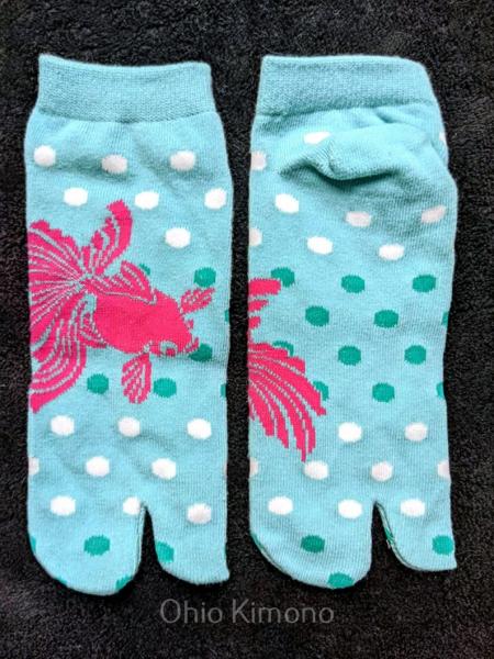 Teal Koi Tabi Socks picture