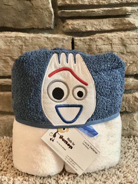 Fork Hooded Towel-blue picture