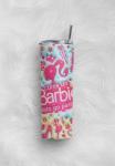 Barbie Tumbler 20 Ounce with Barbie Lets Go Party Drink Holder Come on Barbie Movie Tumbler Insulated Barbie Movie Travel Tumbler Skinny