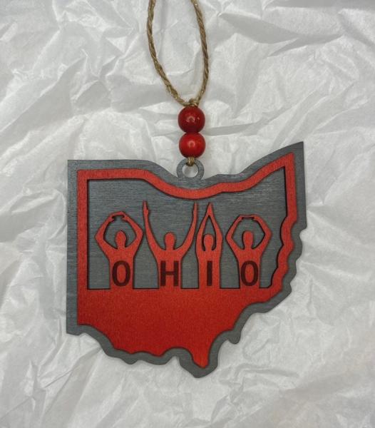 Ohio State O-H-I-O Ornament, Ohio Christmas Ornament, OSU Ornament, OSU Fan Ornament, Ohio State Gift