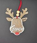 Personalized Rudolph Ornament, Custom Name Ornament, Name Ornament, Kids Name Ornament, Personalized Ornament