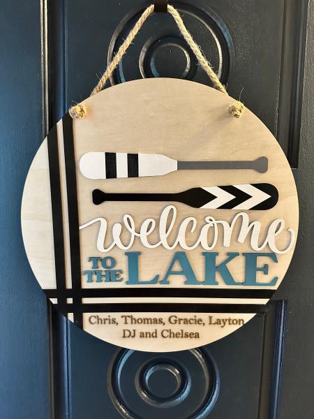 Welcome to the Lake Door Sign, Wall Sign, Lake House Welcome *FREE SHIPPING* picture