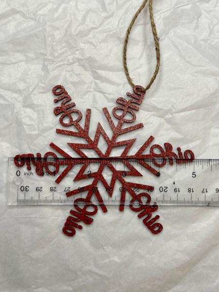 Ohio Snowflake Ornament, OHIO Ornament, Ohio Christmas, Snowflake Ohio Ornament picture