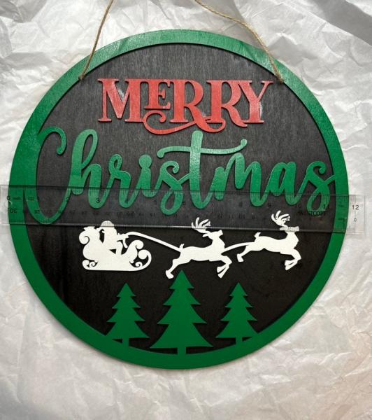 Merry Christmas Welcome Sign, Christmas Welcome Sign, Christmas Door Hanger picture