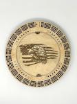 Custom Cribbage Board, USA Flag with Eagle Cribbage Board, Military Cribbage Board with Name, Pegs with Name, 4 Track Cribbage Board