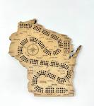 Wisconsin Cribbage Board, State Cribbage Board, Cribbage Board with Pegs, Engraved Pegs, Personalized Cribbage