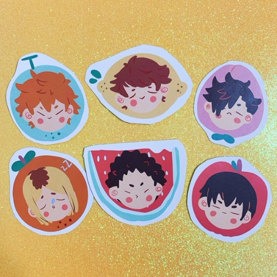 Haikyuu Fruit Stickers