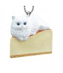 Neko Cafe Cat Cafe White on Cheesecake Vol. 9 Mascot Key Chain