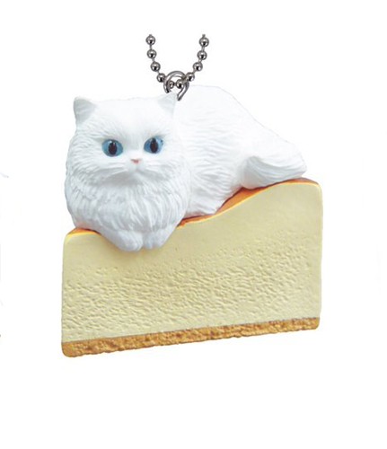Neko Cafe Cat Cafe White on Cheesecake Vol. 9 Mascot Key Chain picture