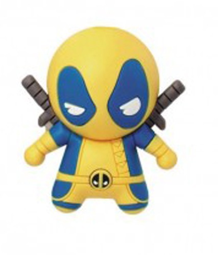 Marvel X-Men Yellow Suit Deadpool Figural Rubber Key Chain picture