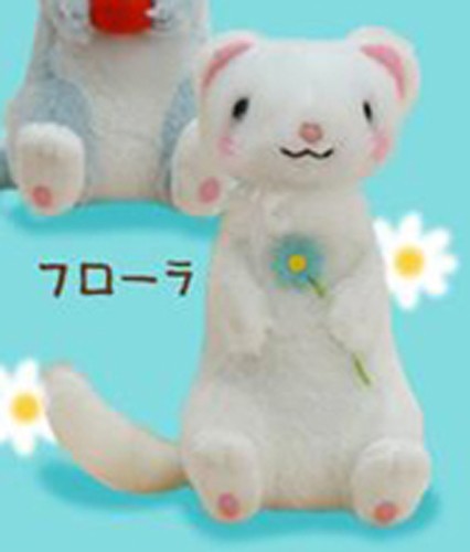 Gokigen Ferret 4 White Plush Key Chain Eventeny