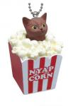Neko Cafe Cat Cafe Brown on Popcorn Vol. 9 Mascot Key Chain