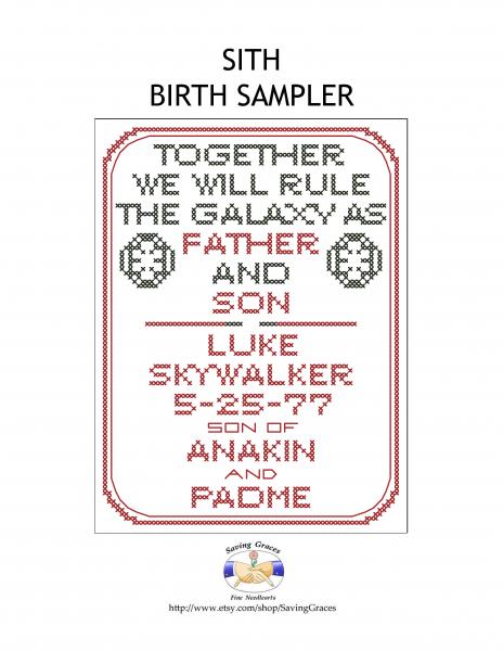 Star Wars Sith Baby Sampler
