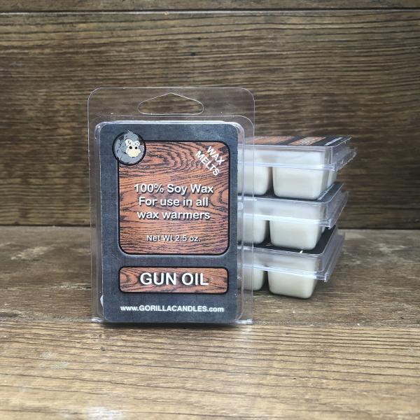 Gun Oil Soy Wax Melts, Gun Oil Scented, Natural Wax Melts, Man Candles, Soy Melts, Candle Melts, Wax Melt, Gorilla Candles picture