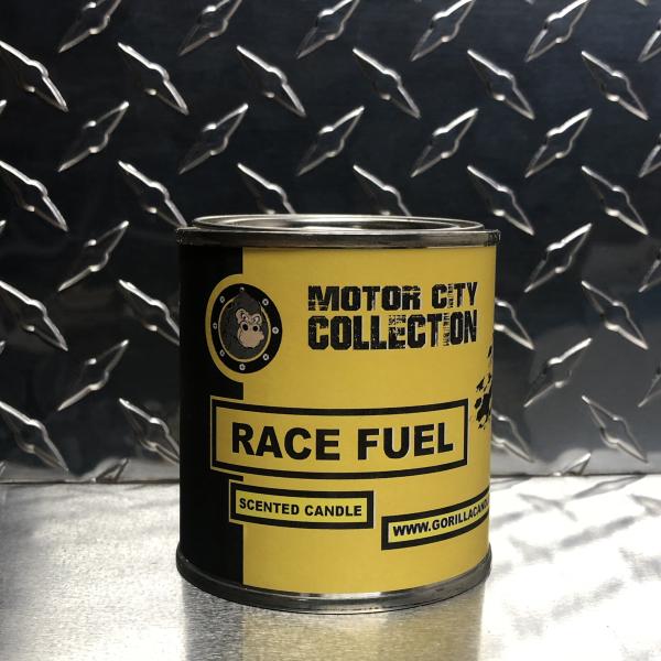 Race Fuel Scented Candle - Car Guy Themed Candles - Motor City Candles, 8 ounce Soy Wax Paint Can Candle Race Gas, Hi Octane picture