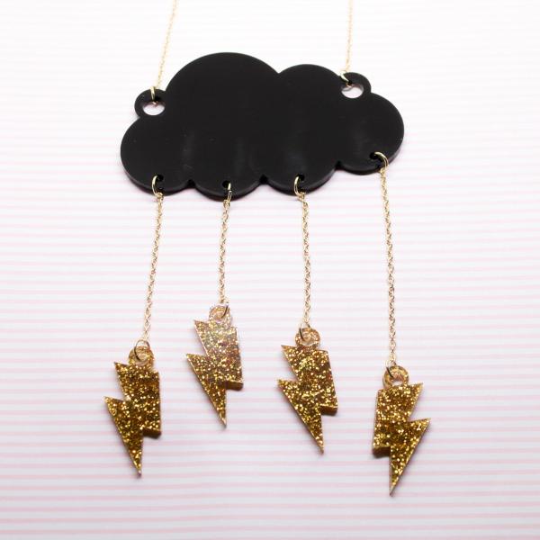 Storm Cloud Acrylic Necklace picture