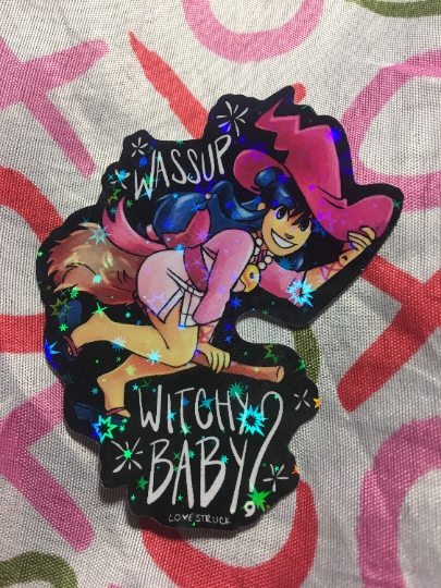 Maya Fey Ace Attorney Witchy Baby Parody Card Sticker picture