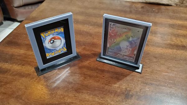 Premium Trading Card Display for Standard Sized Cards/Toploaders Pokemon YuGiOh Magic Dragonball picture