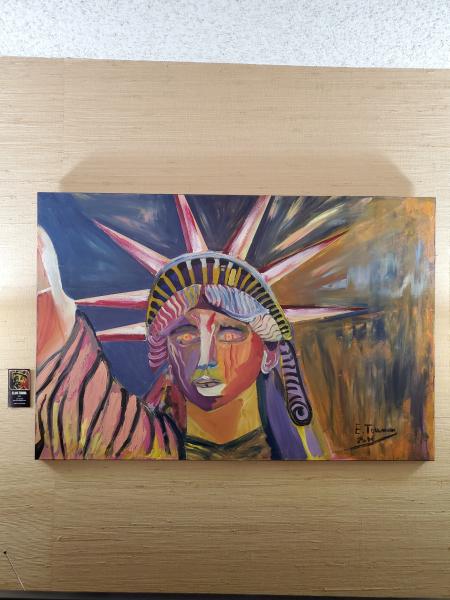 Original Painting, Acrylic on Canvas (36"x24"), "Statue of Liberty" picture