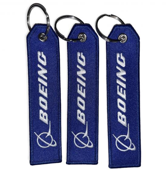 New Set 3 Keychain Diferent Airlines  *- 130*30mm twill+embroidery logo on both sides picture