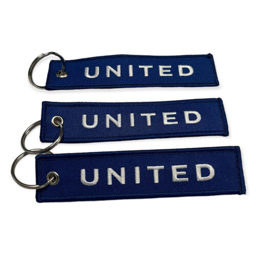 New Set 3 Keychain Diferent Airlines  *- 130*30mm twill+embroidery logo on both sides picture