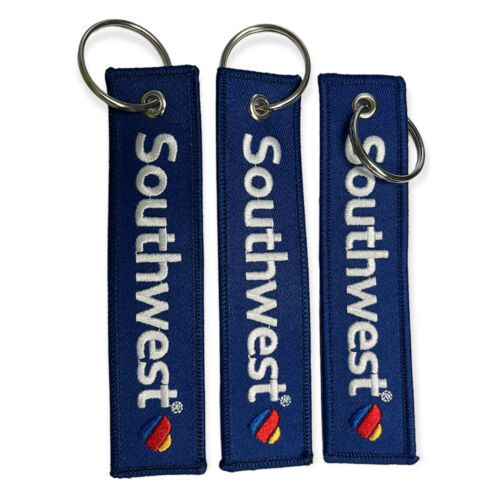 New Set 3 Keychain Diferent Airlines  *- 130*30mm twill+embroidery logo on both sides picture