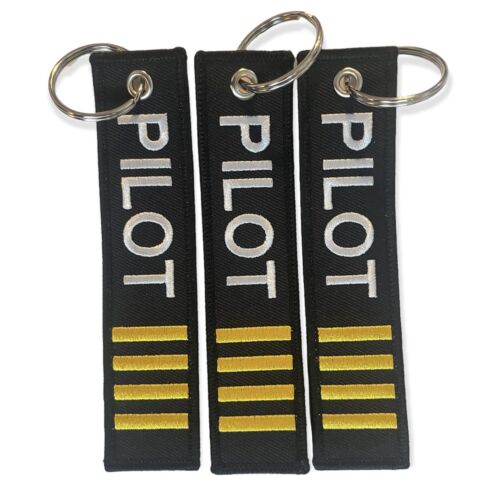 New Set 3 Keychain Diferent Airlines  *- 130*30mm twill+embroidery logo on both sides picture