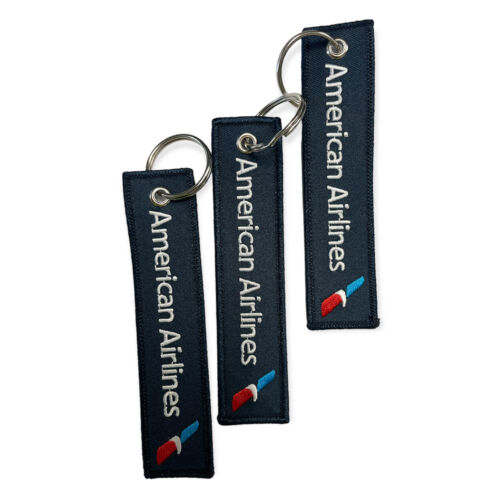 New Set 3 Keychain Diferent Airlines  *- 130*30mm twill+embroidery logo on both sides picture