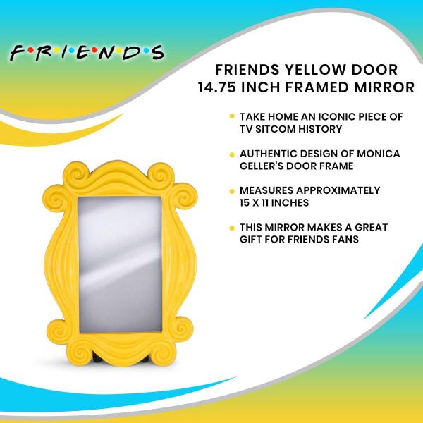 Friends TV Show Yellow Peephole Frame Door Mirror Replica | 15 x 11 Inches picture