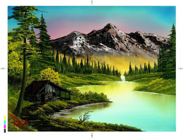 Bob Ross Mountain Retreat 1000 Piece Jigsaw Puzzle picture