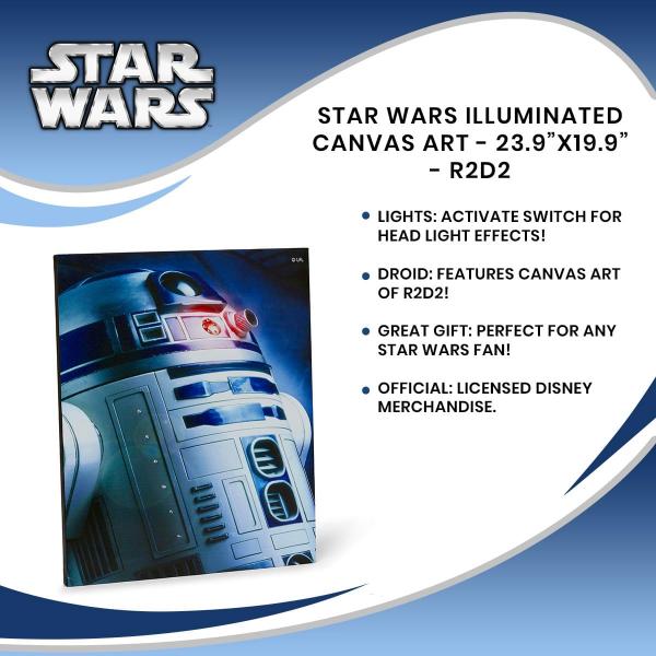 Start Wars 23.9"x19.9" Illuminated Canvas Wall Art: R2-D2 picture