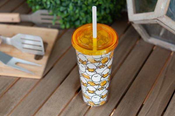 Gudetama 20 oz PVC Tumbler w/ Lid & Straw picture