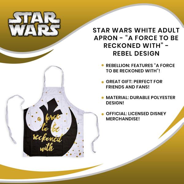 Star Wars "Force To Be Reckoned With" White Kitchen Apron picture