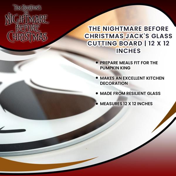 Nightmare Before Christmas Jack Glass Cutting Board picture